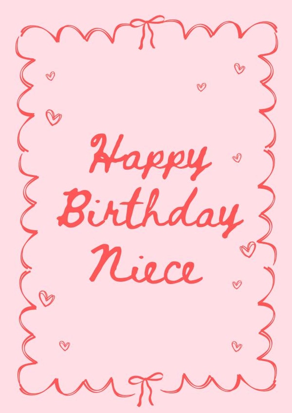Pretty Birthday Card - Niece - Ribbons created by ERC Design