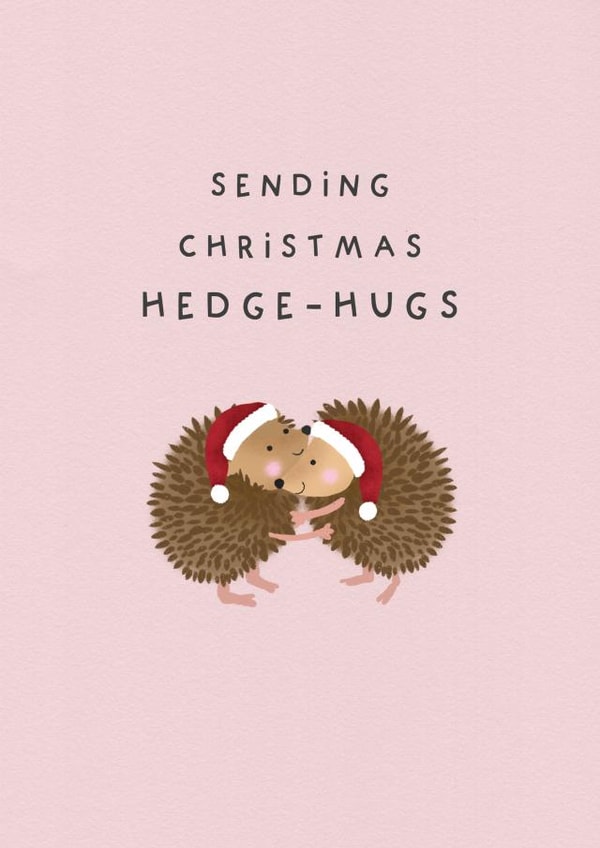 Cute Christmas Card - Sending Christmas Hedge-Hugs created by Studio Mads