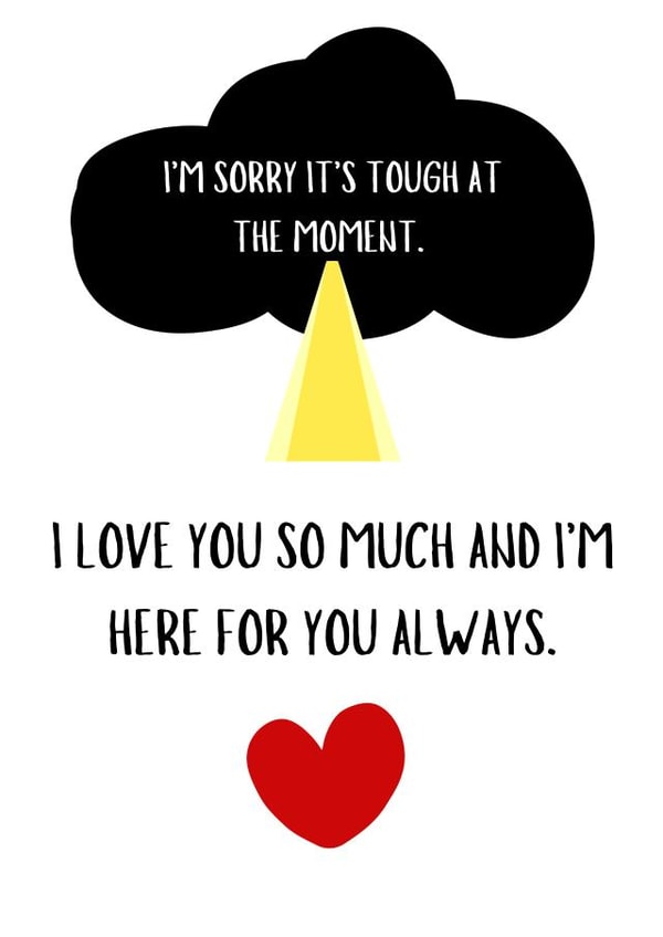 Heartfelt Mental Health Support Card - Thinking Of You created by Mindful Cards