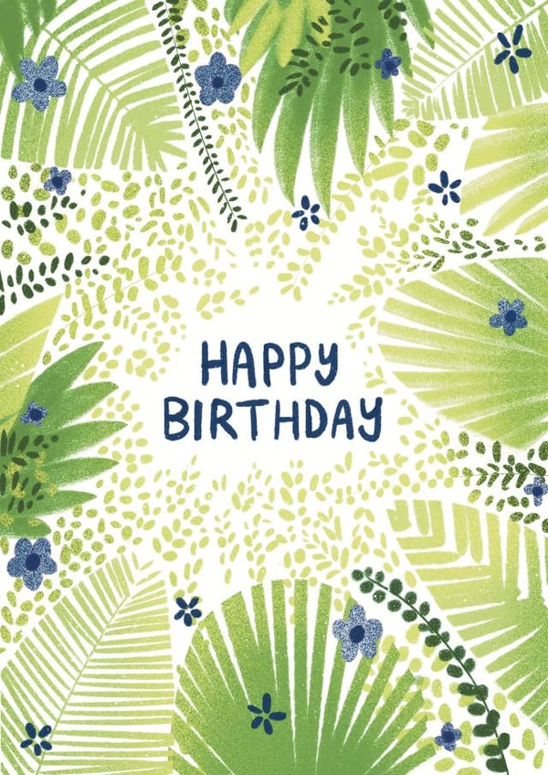 Arty Birthday Card - Plants - Nature, for friends and family created by Emma Enticknap