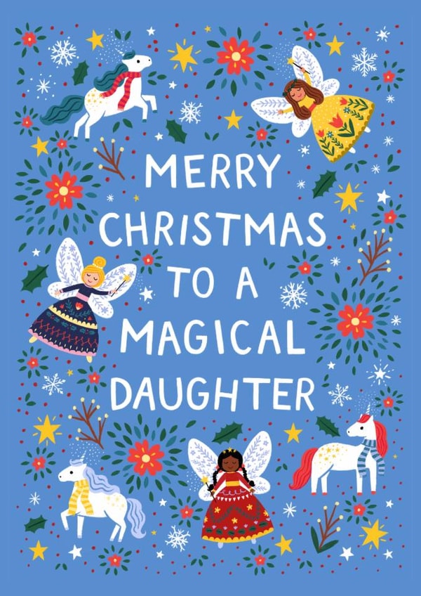 Cute Christmas Card - Magical Daughter created by Pear Tree Press