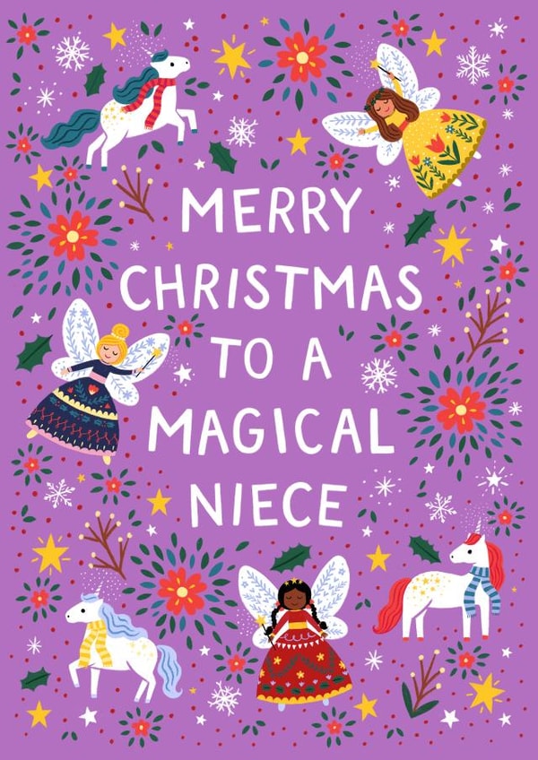 Cute Christmas Card - Magical Niece created by Pear Tree Press