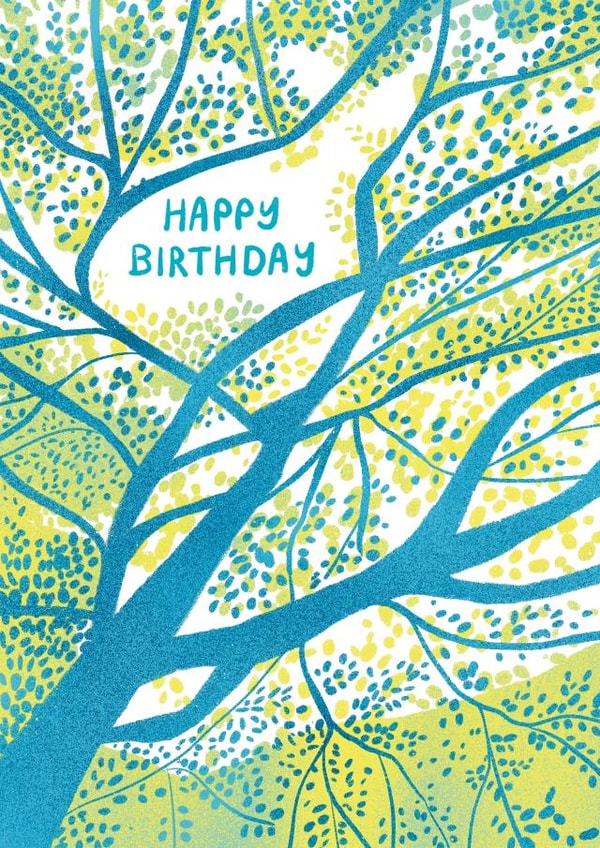 Arty Birthday Card - Nature - Colourful created by Emma Enticknap