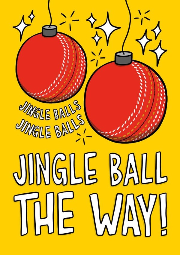 Fun Christmas Card - Cricket - Jingle Ball The Way! created by TeePee Creations