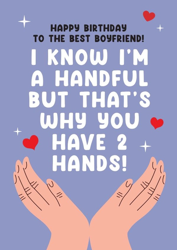 Funny Birthday Card - Best Boyfriend created by Lucy Marie Design