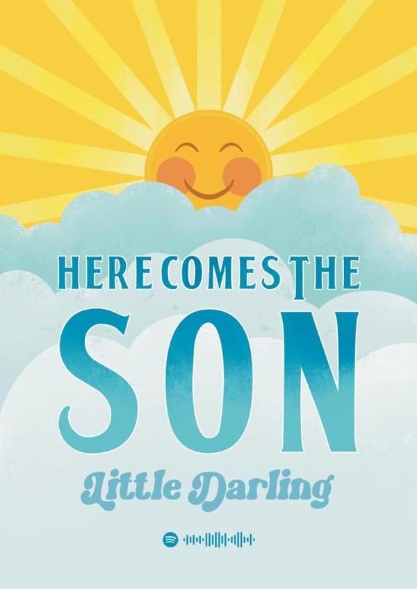 Cool New Baby Boy Card ~ The Beatles - Retro Baby Boy Card created by Choo Choo 