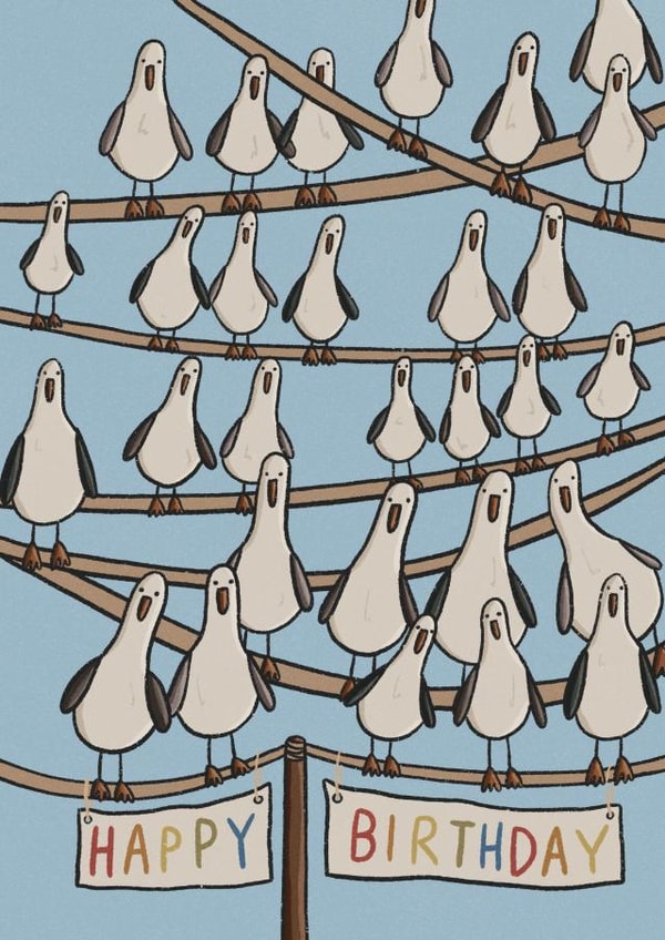 Fun Birthday Card - Seagulls created by RubyGoesBananas