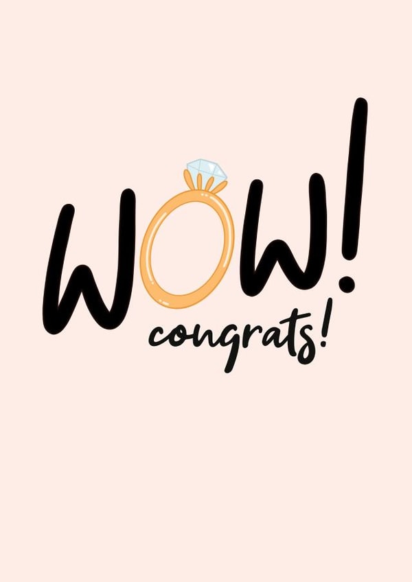 Classic Engagement Card - Congrats! - Ring created by Hey Bungalow Designs