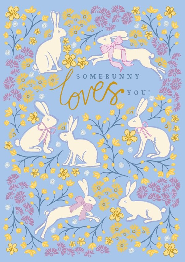 Cute Valentine’s/Anniversary Card - Some Bunny Loves You! created by @VickyYorkeDesigns