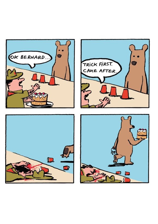 Funny Birthday Card - Bear - Trick Or Cake created by Cardinky