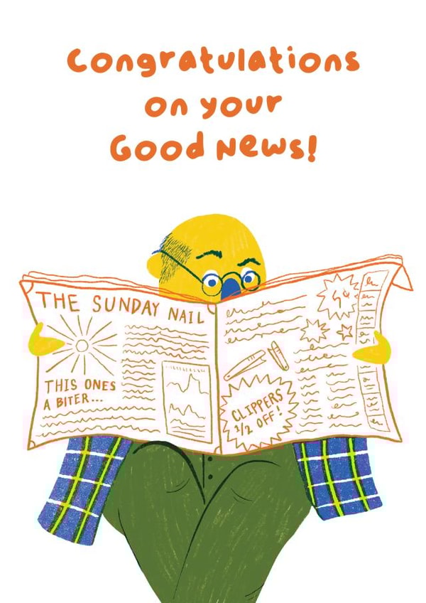 Cute Congratulations Card - Congratulations On Your Good News! created by Harry Brian Studio