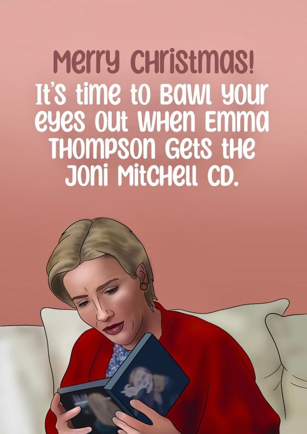Funny Christmas Card - Love Actually - Emma Thompson created by I Draw Stuff 