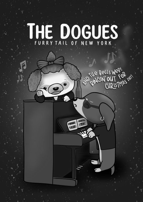 Funny Christmas Card - The Dougues - Furry Tail Of New York created by I Draw Stuff