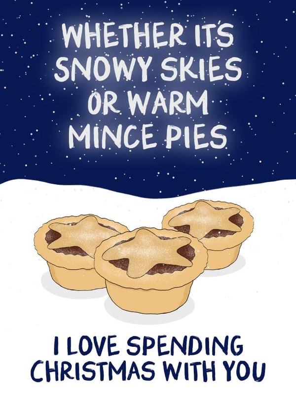 Cute Christmas Card - Mince Pies created by Pickled Prints