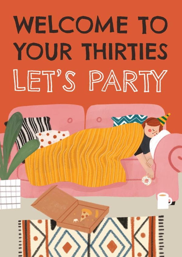 Funny 30th Birthday Card - Wild Party - For Her created by AbiGoLucky
