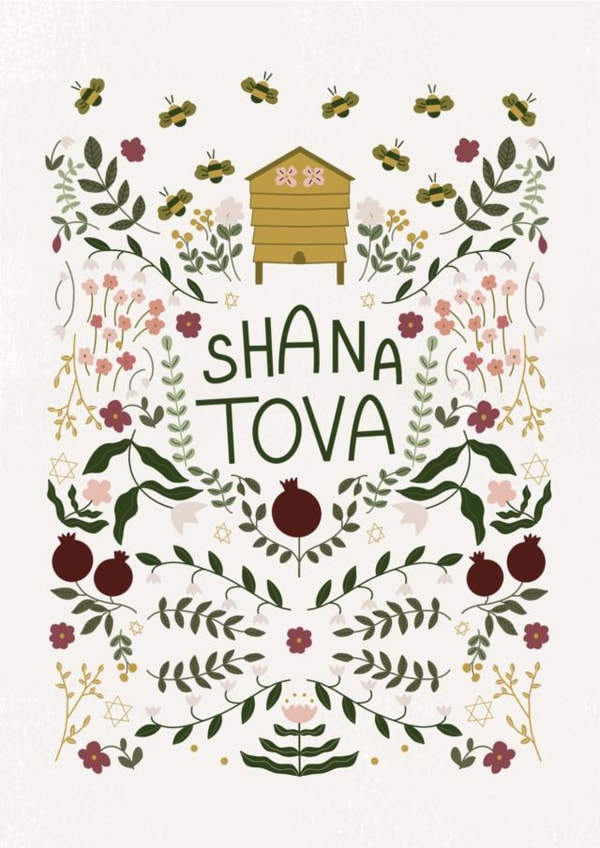 Pretty Rosh Hashanah Card - Shana Tova created by Jewish Together