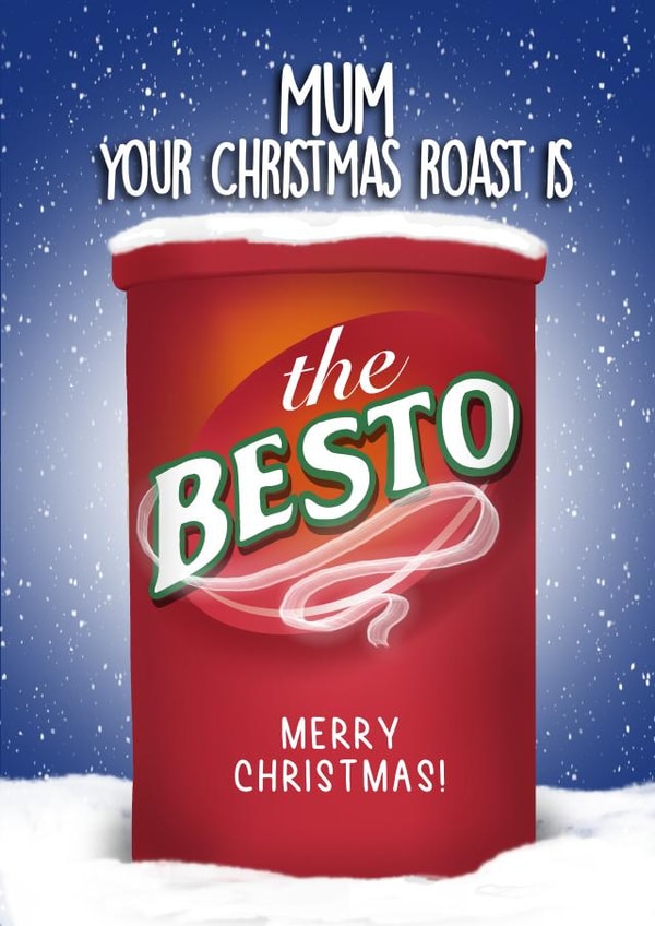 Funny Christmas Card - Mum - Christmas Roast Is The Besto created by I Draw Stuff 