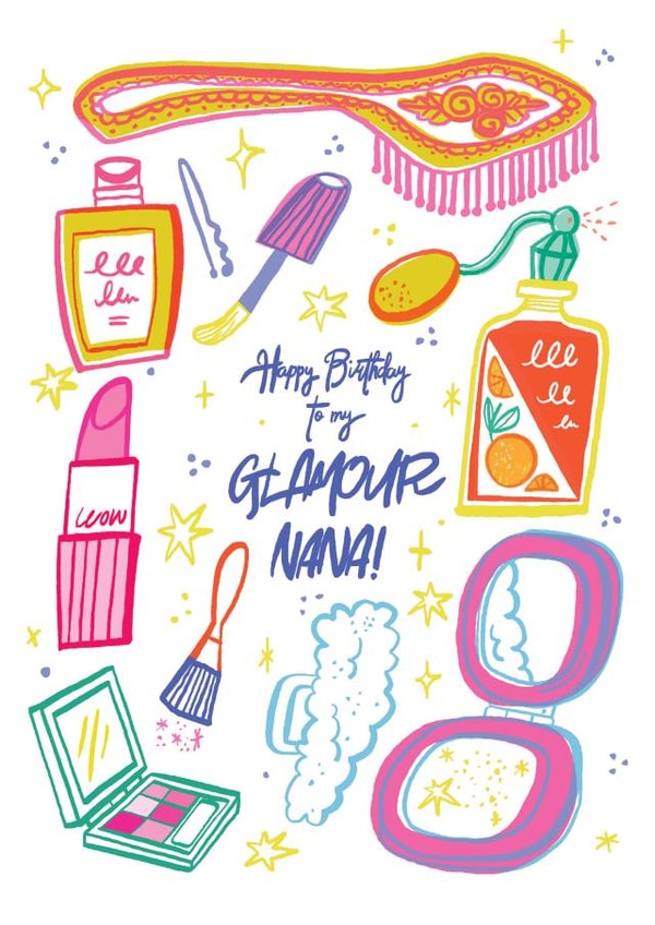 Fun Birthday Card - Grandmother - Glamour Nana! created by Gina Shord