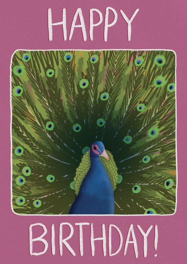Classic Birthday Card - Peacock created by RubyGoesBananas