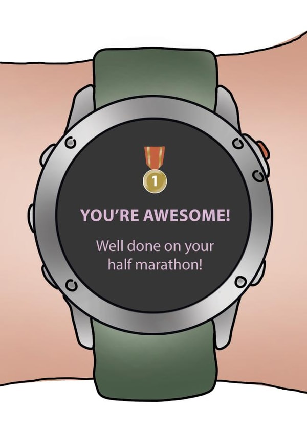 Perfect card for those that have smashed their running goals! created by Gillian Panter