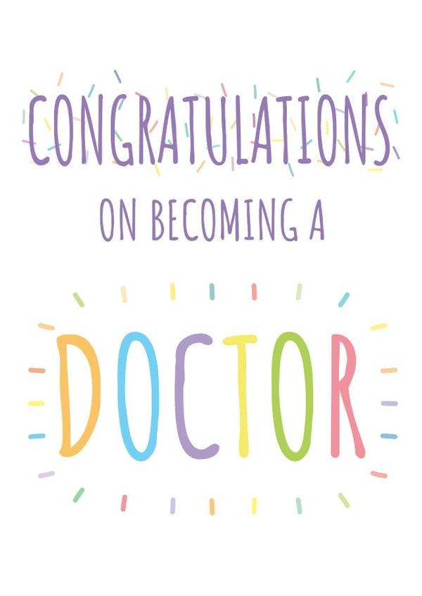 Classic Congratulations Card - Becoming A Doctor created by size3art