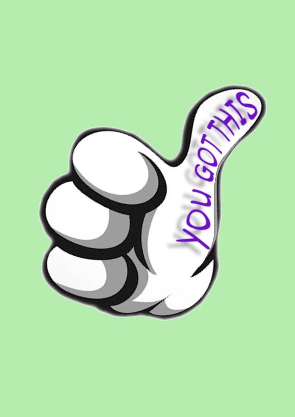 Motivational Thumbs Up "You Got This" Card created by Paris Prints
