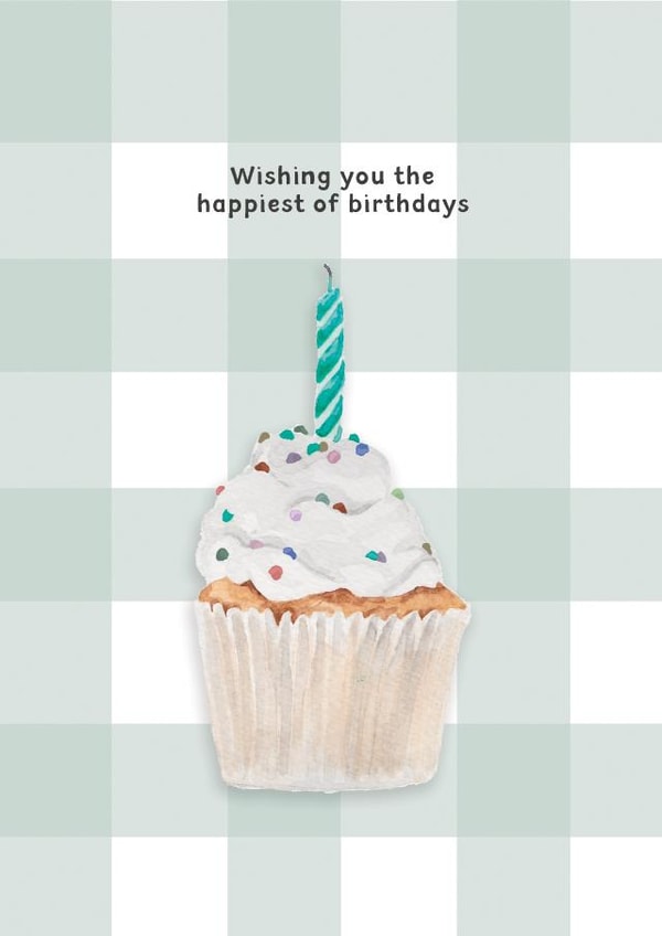 Classic Birthday Card - Cupcake - Hand Drawn created by lil wabbit