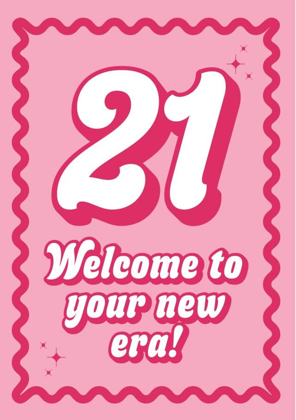 Cute Birthday Card - 21st - New Era created by Blush & Blossom 