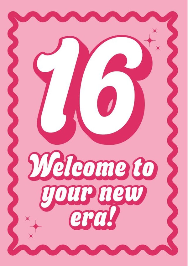 Cute Birthday Card - 16th - New Era - Sweet Sixteen created by Blush & Blossom