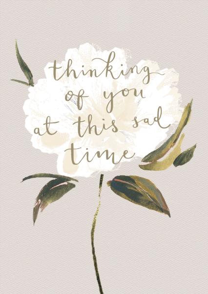 Classic Flower Sympathy Card - Thinking Of You At This Sad Time | thortful