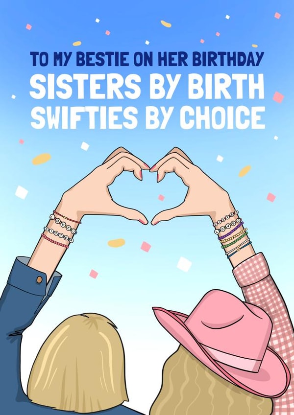 Funny Birthday Card - For Sister - Swifties Taylor Swift Eras Tour Tribute Card created by Running with Scissors