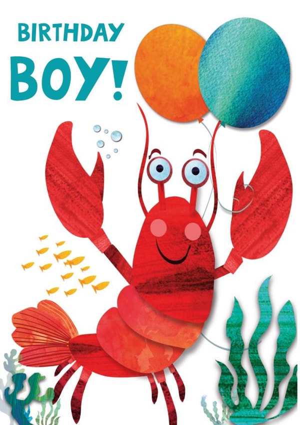 Cute Birthday Card - Lobster - For Him created by Rocket68