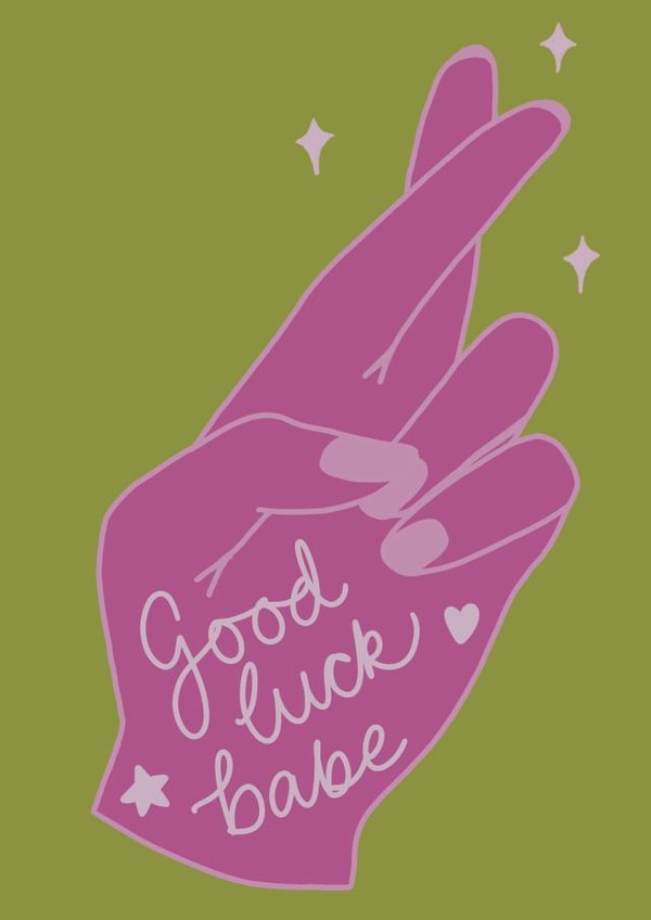 Colourful card wishing your friend good luck! created by Rhianna Louise Studio