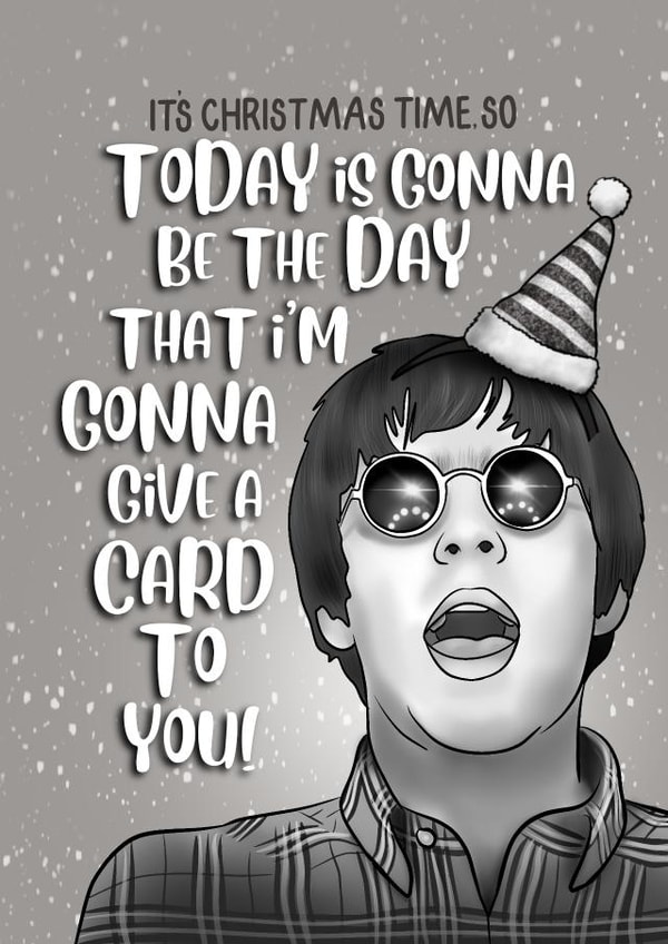 Funny Christmas Card - Oasis - Wonderwall Lyrics created by I Draw Stuff