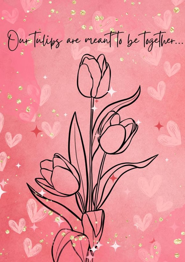 Funny and Romantic Tulip Card created by JoileFleurViolette101