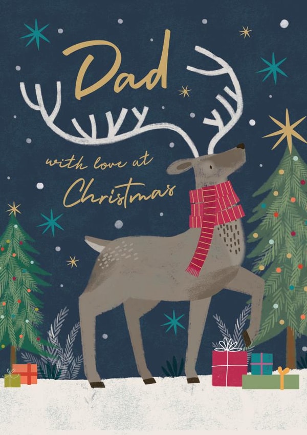 Classic Christmas Card - For Dad - For Reindeer created by Laura Darrington Design Ltd.