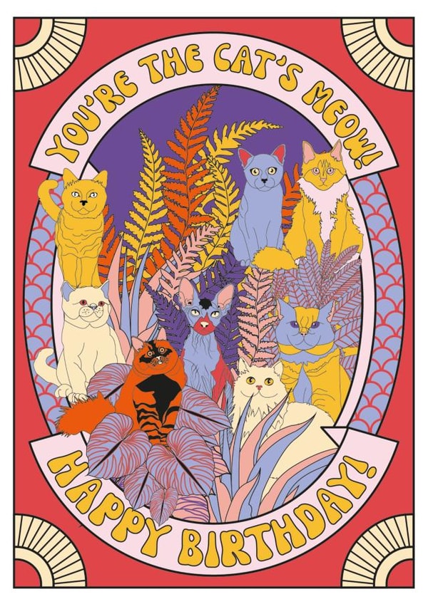 Cat's Meow Birthday Card created by OMG Kitty