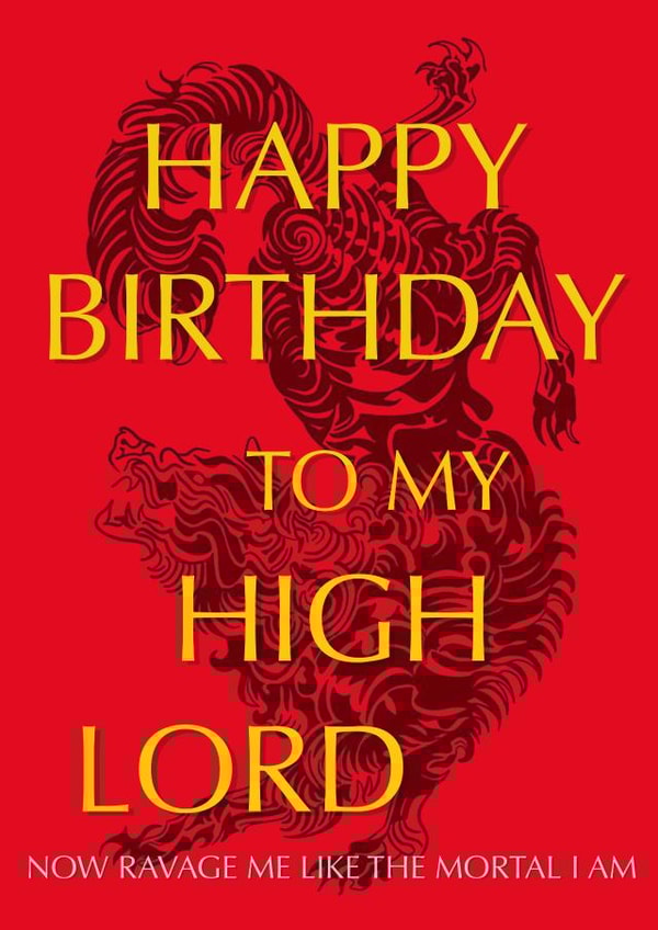 Funny Birthday Card - ACOTAR - Smut - Fantasy created by Serenity Emily