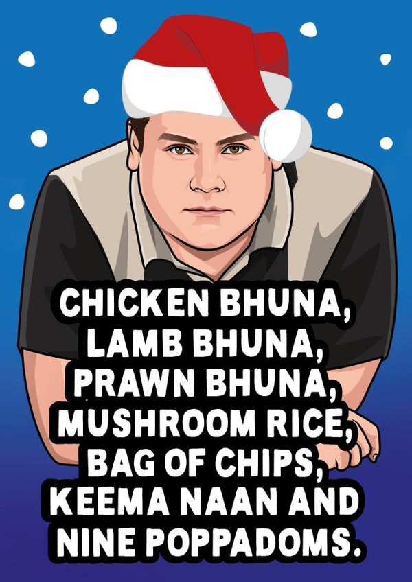 Funny Christmas Card - Gavin And Stacey - Smithy - Curry Order created by All Things Banter