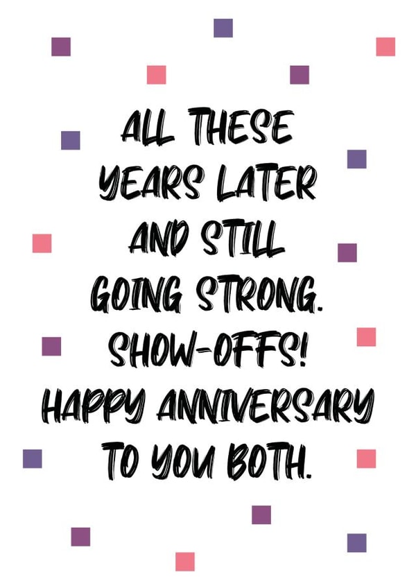 Anniversary Card For Parents - For Couple - To You Both created by SixElevenCreations