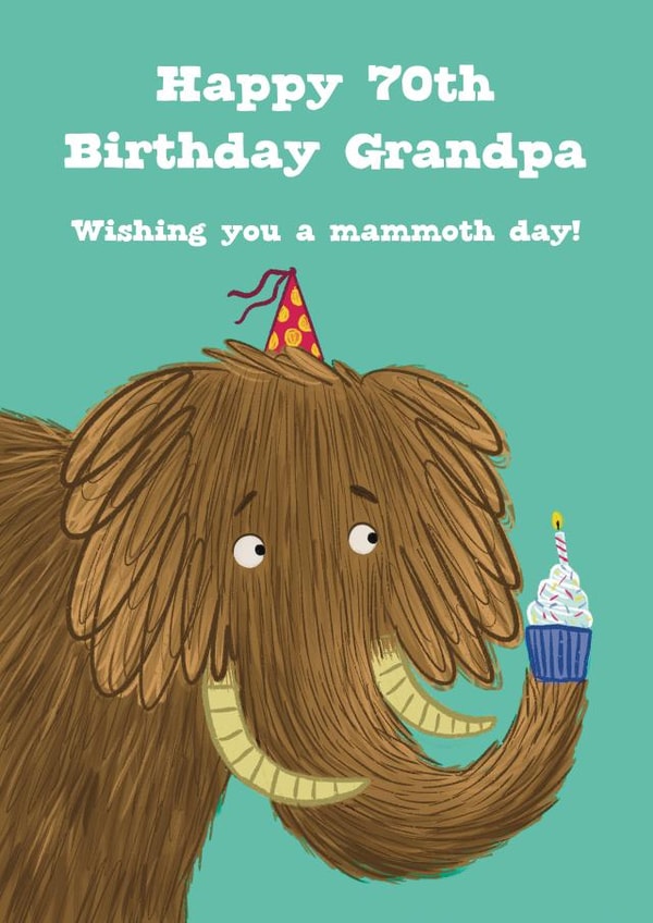 Cute Birthday Card - For Grandpa - 70th created by Hannah Jayne Lewin