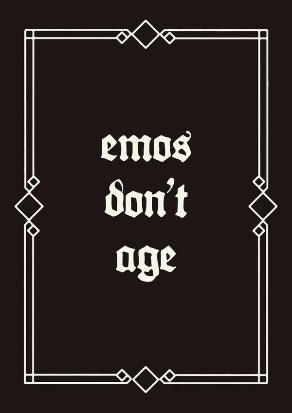 Funny Birthday Card - Emo - Millennial - Ageless created by Studio Pistachio