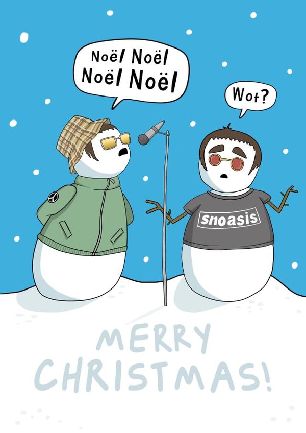 Funny Christmas Card - Oasis - Christmas Carols - Snowman created by Running with Scissors