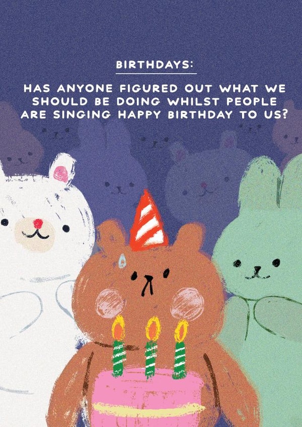 Funny Birthday Card - Bearly Getting By - Singing Happy Birthday created by JOLLY AWESOME
