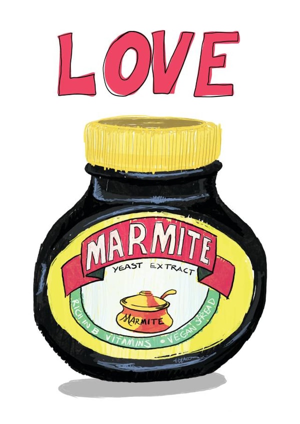 Arty Love & Friendship Card - Marmite - Love created by Illustrator Maker