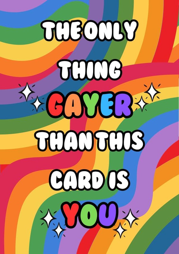 Funny Birthday Card - Rainbow - Gay - LGBTQ+ created by Giggle Box