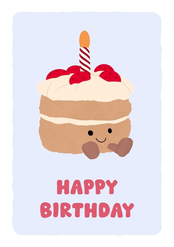 Cute Birthday Card - Jellycat - Cake created by MadeByOlivia