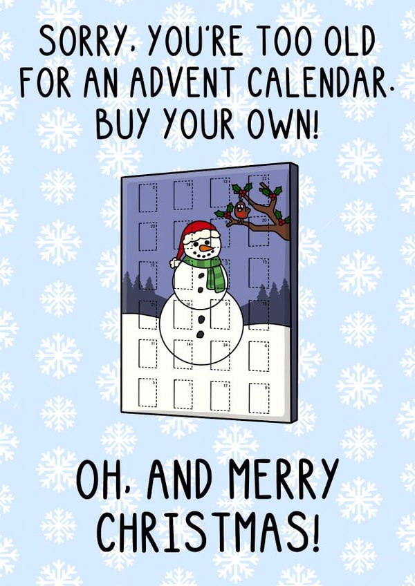Funny Christmas Card - Advent Calendar - Buy Your Own! created by OhJaye