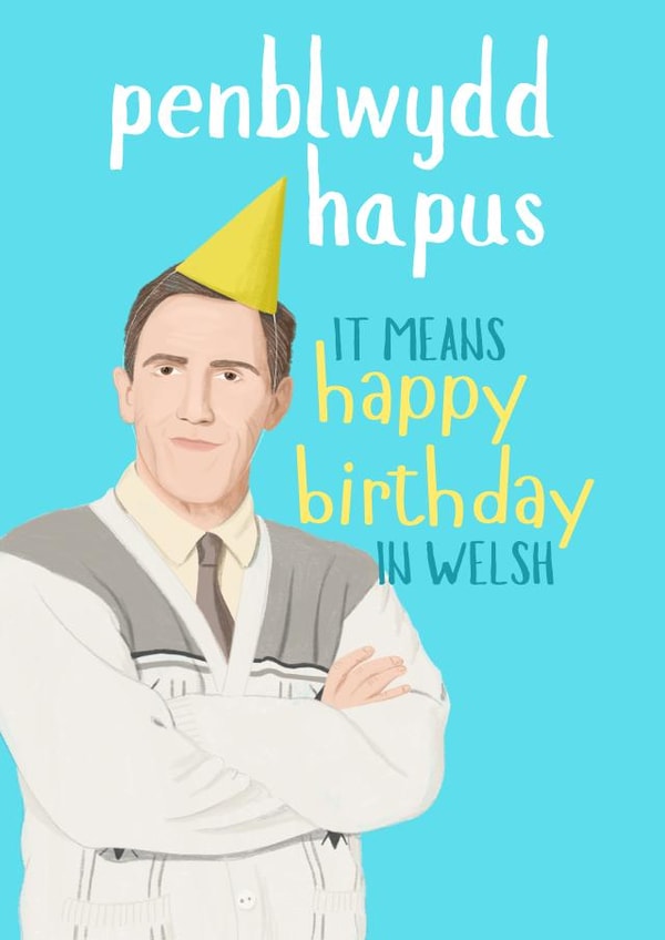 Funny Birthday Card - Uncle Bryn - Gavin and Stacey created by Sian Moore Illustration
