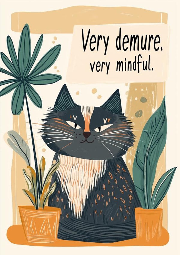 Funny birthday card. Very demure, very mindful. created by Koro Cinco
